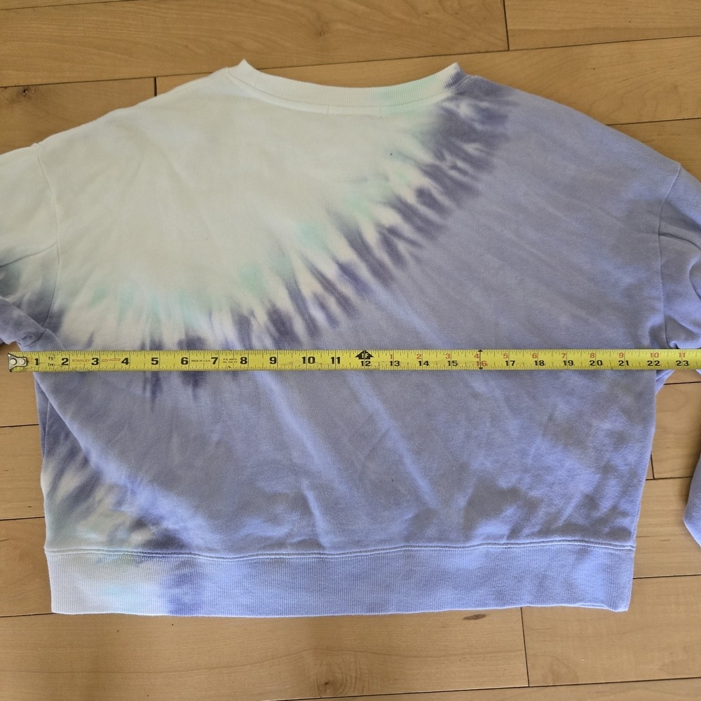 Sunburst Tie Dye Jogger Pant Sweatshirt Set Blue White Womens Small S - Picture 11 of 16